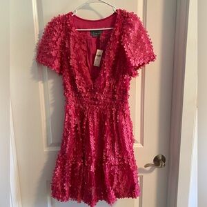 Anthropology NWT pink flower dress!  Perfect condition